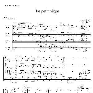 萨克斯谱 | 小黑人 四重奏总谱 德彪西