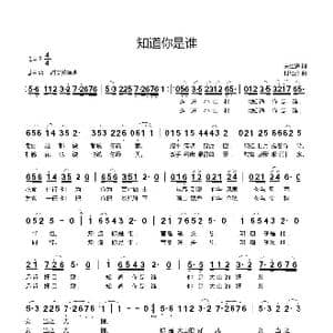 知道你是谁_歌曲简谱_词曲:关世辉 付经振