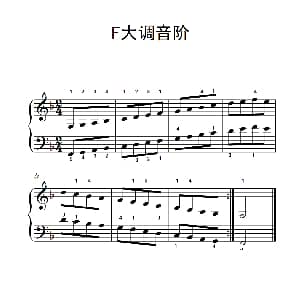 第二级 5.F大调音阶 钢琴谱