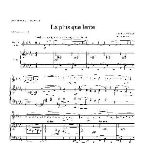 萨克斯谱 | La pius que lente 缓慢地圆舞曲 高音萨克斯 钢琴伴奏 德彪西