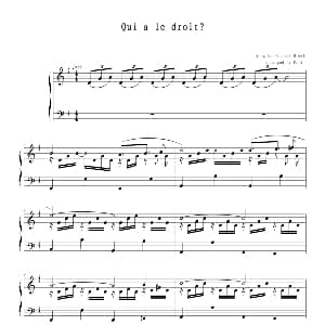 Qui a le droit? 钢琴谱 Patrik Bruel