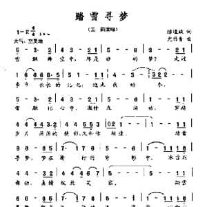 踏雪寻梦_歌谱投稿_词曲:陈道斌 亢竹青