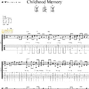 Childhood Memory 吉他谱 班得瑞