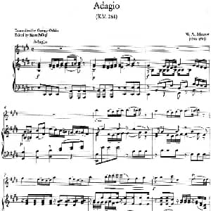 小提琴谱 | Adagio 小提琴 钢琴伴奏 莫扎特