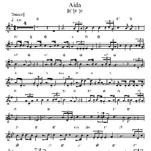 电子琴谱 | 阿伊达