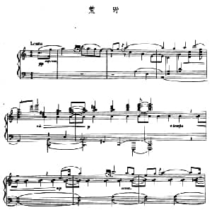 荒野 钢琴谱 谭盾