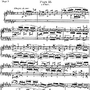 巴赫 平均律钢琴曲集 第一卷 之赋格曲 钢琴谱 巴赫