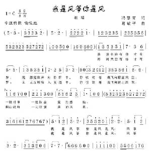 我是风筝你是风_通俗唱法乐谱_词曲:冯慧青 葛敬平