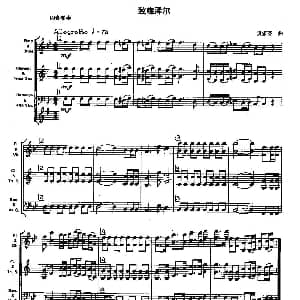 致梅泽尔 木管乐器四部轮奏 贝多芬