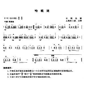 二胡谱 | 蛤蟆调 云南民歌 王莉莉订谱