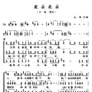 北京北京_合唱歌谱_词曲:汪峰 汪峰