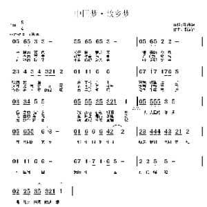 中国梦 故乡梦_歌曲简谱_词曲:邓海华 邓海华