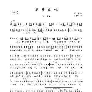 寻梦追忆_歌曲简谱_词曲:梦秋 天籁天