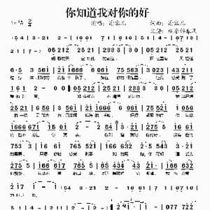你知道我对你的好_歌谱投稿_词曲:谢容儿 谢容儿