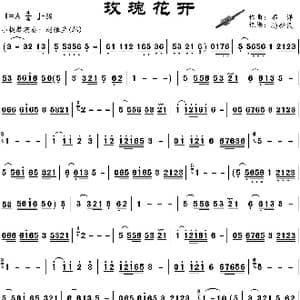 玫瑰花开_歌谱投稿_词曲: 不详