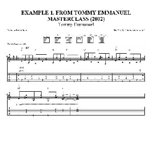 tommy emmanuel masterclass example 1 吉他谱