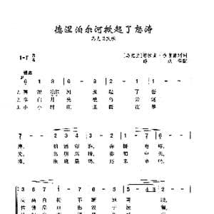 德涅泊尔河掀起怒涛_歌曲简谱_词曲: 乌克兰 塔拉斯 舍甫谦珂 乌克兰民歌