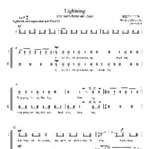 Lightning闪电二声部合唱谱_歌曲简谱