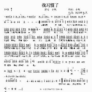 我习惯了_歌谱投稿_词曲:小贱 小贱