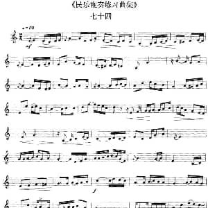 民乐视奏练习曲集 74—76