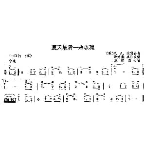 二胡谱 | 夏天最后一朵玫瑰 赵寒阳的订谱版