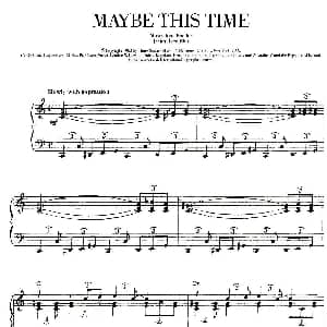 100首欧美流行歌曲钢琴独奏 MAYBE THIS TIME 钢琴谱
