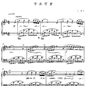 午后窗景 钢琴谱 刘彭