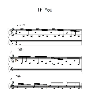 If You 钢琴谱