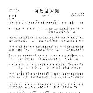 何处是天涯_歌曲简谱_词曲:代岳东 代岳东