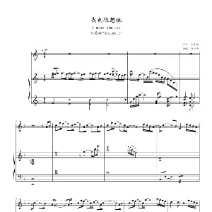我也很想他 钢琴谱 彭学斌 彭学斌
