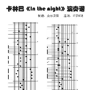 In_the_Night 拇指琴卡林巴琴演奏谱