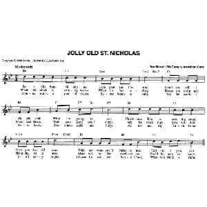 JOLLY OLD ST. NICHOLAS_外国歌谱