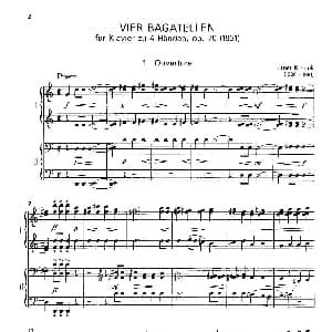 Vier Bagatellen Op.70 钢琴谱 厄恩斯特 克热内克