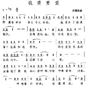 我需要爱 美国 _外国歌谱