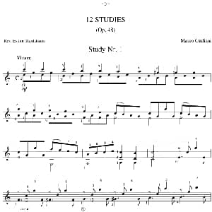 Mauro Giuliani 12 Studies,Op.48 吉他谱