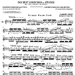 萨克斯谱 | 18 Exercicios ou Estudos de Marcel Mule Enelruy Lira 马瑟 穆勒18首练习曲—10 Marcel Mule 马瑟 穆尔