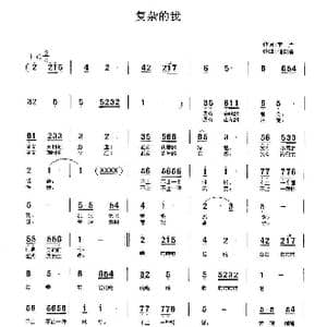 复杂的我_歌曲简谱_词曲:李严 储向前