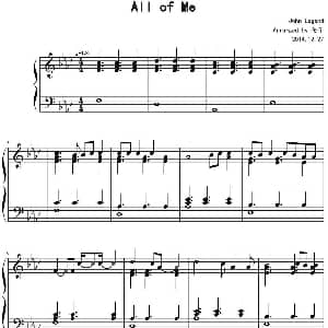 All of Me 钢琴谱 伦子