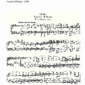 Sonata in B Major D.575 钢琴谱