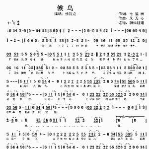 候鸟_歌谱投稿_词曲:七星田 风无心