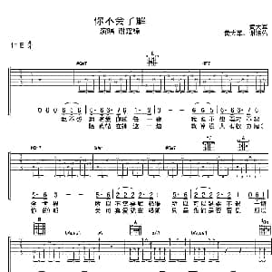 你不会了解 吉他谱 谢霆锋