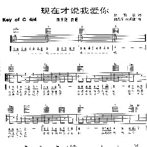 现在才说我爱你 吉他谱 周华健 林丽珍 陶晶莹 李焯雄