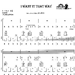 I Want It That Way 吉他谱 Backstreet Boys 后街男孩