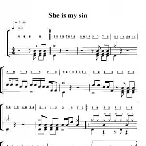 She is my sin 鼓谱