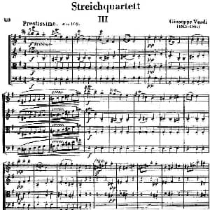 小提琴谱 | STREICHOUARTETT E小调弦乐四重奏 III 威尔第