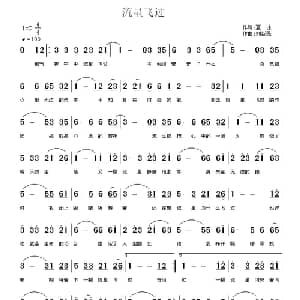 流星飞过_通俗唱法乐谱_词曲:夏凉 刘新民