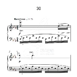 练习曲 30 钢琴谱