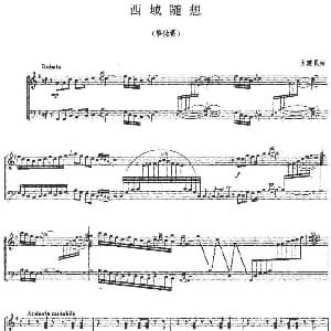 古筝谱 | 西域随想 筝独奏 王建民