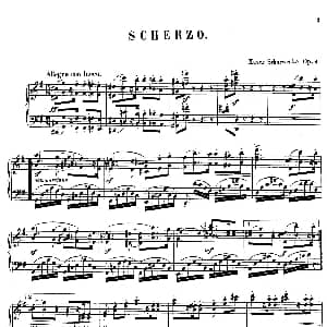 Scherzo in G Major Op.4 钢琴谱 泽维尔 沙温卡
