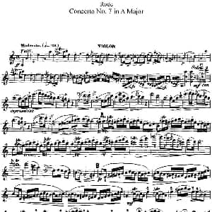小提琴谱 | Rode Concerto No.7 in A Major 小提琴分谱 罗德